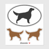 Irish Setter Dog Silhouettes Vinyl Sticker Set (Vel)