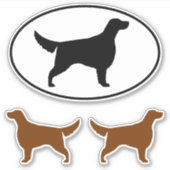 Irish Setter Dog Silhouettes Vinyl Sticker Set (Voorkant)