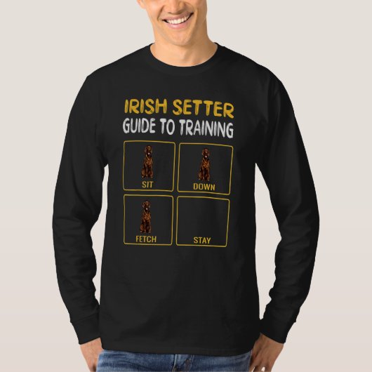 Irish Setter Dog Training Guide T-shirt (Voorkant)