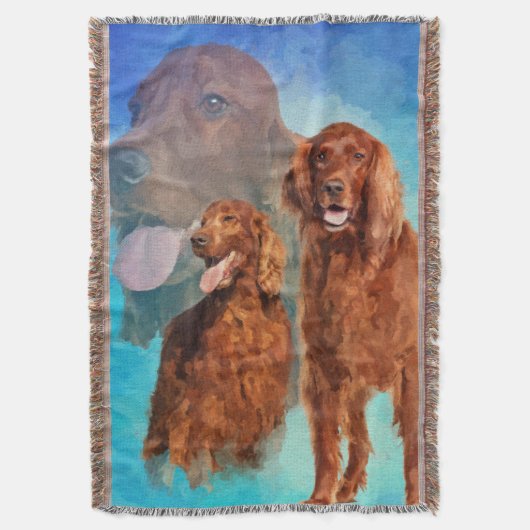 Irish Setter Dogs collage Deken (Voorkant Verticaal)