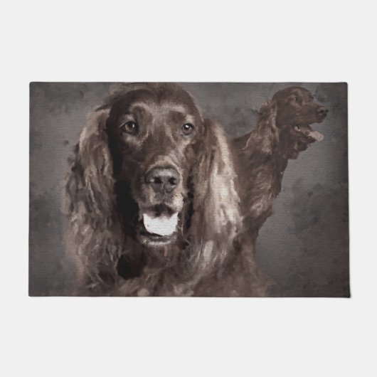 Irish Setter Dogs Digital Art Deurmat (Voorkant)