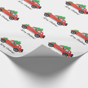 Irish Setter Driving a Car with a tree on top. Cadeaupapier