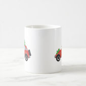 Irish Setter Driving a Car with a tree on top. Koffiemok (Center)