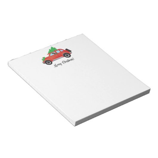 Irish Setter Driving a Car with a tree on top. Notitieblok (Schuin)