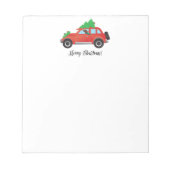 Irish Setter Driving a Car with a tree on top. Notitieblok (Voorkant)