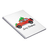 Irish Setter Driving a Car with a tree on top. Notitieboek (Rechterzijde)