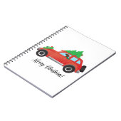 Irish Setter Driving a Car with a tree on top. Notitieboek (Linkerzijde)