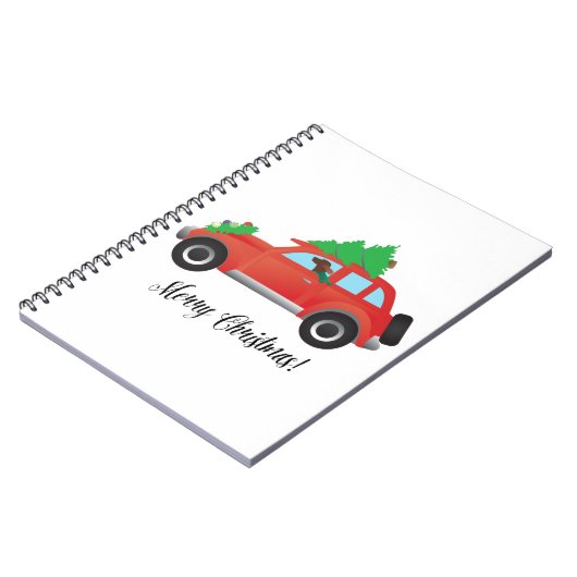 Irish Setter Driving a Car with a tree on top. Notitieboek (Linkerzijde)