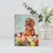 Irish Setter Easter Briefkaart (Staand voorkant)