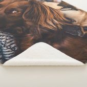 Irish Setter en Pug Sherpa Deken (3/4)