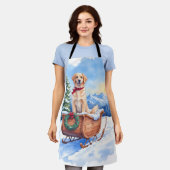 Irish Setter Enjoying Christmas Sleigh Ride Winter Schort (Gedragen)