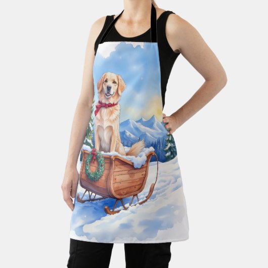 Irish Setter Enjoying Christmas Sleigh Ride Winter Schort (Insitu)