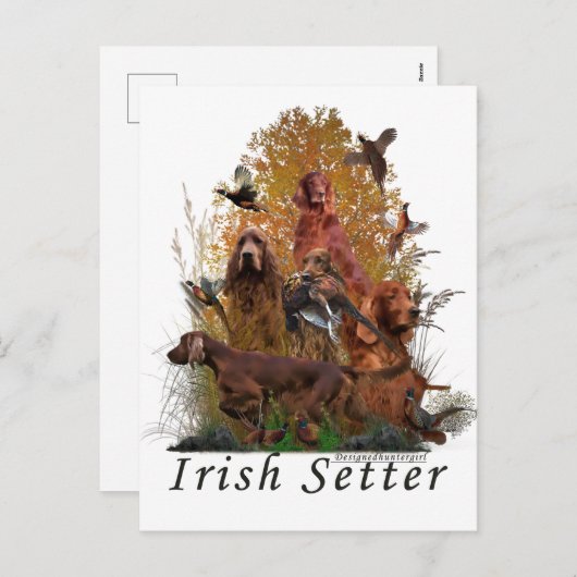 Irish Setter Feestdagenkaart (Voorkant / Achterkant)