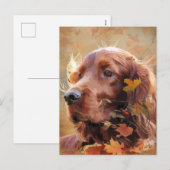 Irish Setter Feestdagenkaart (Voorkant / Achterkant)