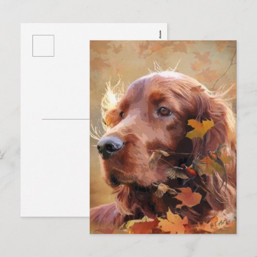 Irish Setter Feestdagenkaart (Voorkant / Achterkant)