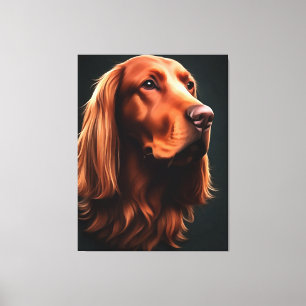 Irish Setter Fine Art Pet Portret Canvas Afdruk