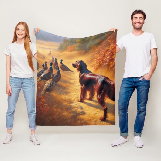 Irish Setter Fleece Deken (In situ)