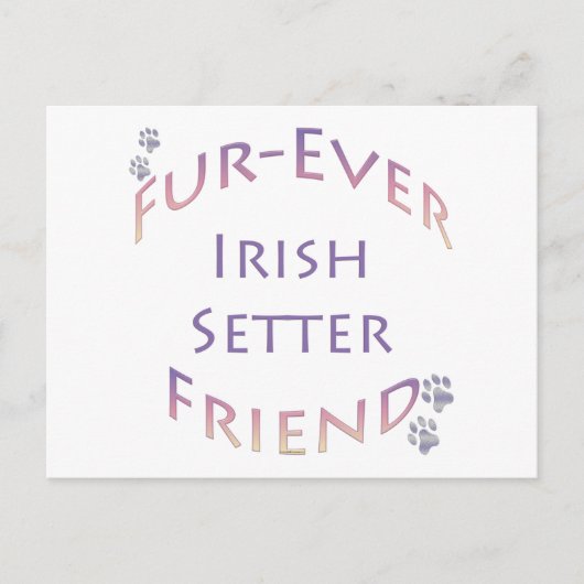 Irish Setter Furever Briefkaart (Voorkant)