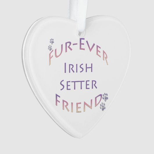 Irish Setter Furever Vriend Acryl Ornament (voorkant)