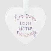 Irish Setter Furever Vriend Acryl Ornament (achterkant)