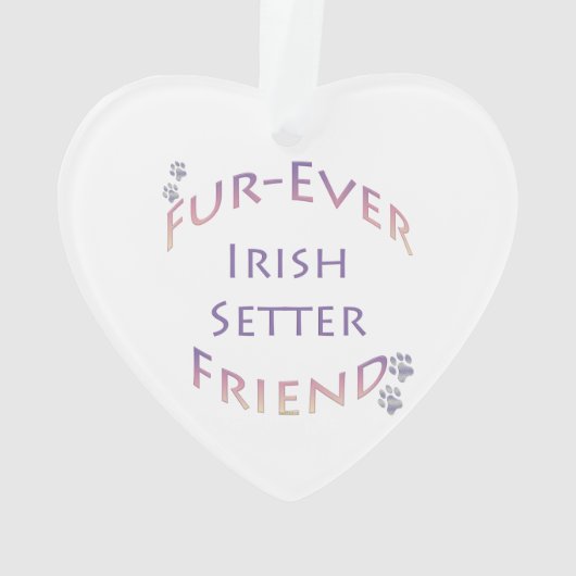 Irish Setter Furever Vriend Acryl Ornament (achterkant)