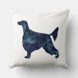 Irish Setter Geometric Pattern Black Silhouette Kussen
