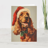 Irish Setter  gepersonaliseerde kerst Feestdagen Kaart (Voorkant)