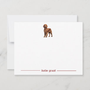 Irish Setter Gepersonaliseerde notitiekaarten Notitiekaartje