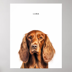 Irish Setter gepersonaliseerde print