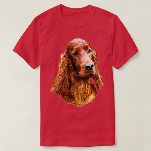 Irish Setter Glamoureuze Dog T-shirt (Design voorkant)