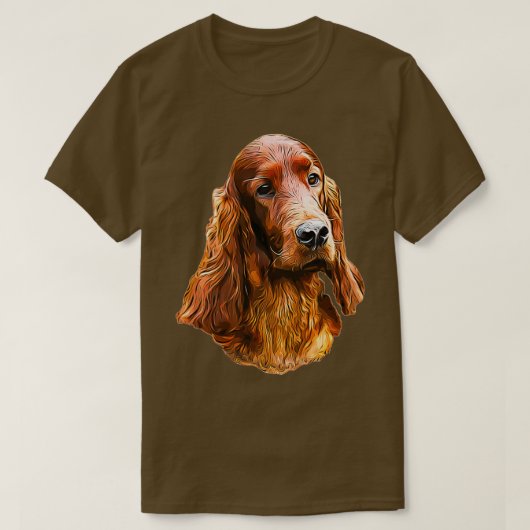 Irish Setter Glamoureuze Dog T-shirt (Design voorkant)
