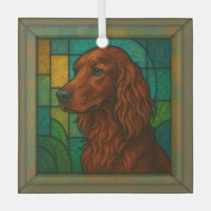 Irish Setter "Glas in lood" Glas Ornament