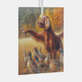Irish Setter Glas Ornament (Voorkant Rechts)