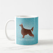 Irish Setter Happy Birthday Design Koffiemok (Links)