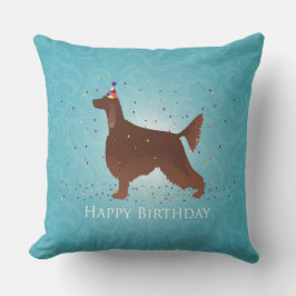 Irish Setter Happy Birthday Design Kussen