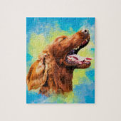 Irish Setter - happy dog Legpuzzel (Verticaal)