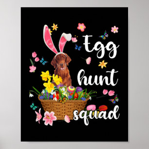 Irish Setter Happy Easter Day Paaskleurige eitjes Poster