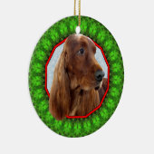 Irish Setter Happy Howliday Keramisch Ornament (Rechts)