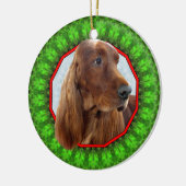 Irish Setter Happy Howliday Keramisch Ornament (Links)