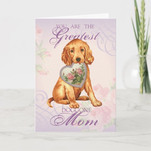 Irish Setter Heart mama Kaart (Voorkant)