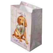 Irish Setter Heart mama Medium Cadeauzakje (Voorkant Gekanteld)