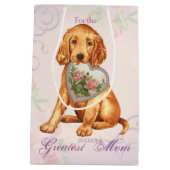 Irish Setter Heart mama Medium Cadeauzakje (Achterkant)