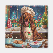 Irish Setter Holiday Baking: feestelijke kerstdage Magneet (Voorkant)