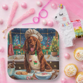 Irish Setter Holiday Baking: feestelijke kerstdage Papieren Bordje (Feest)