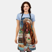 Irish Setter Holiday Baking: feestelijke kerstdage Schort (Gedragen)