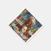 Irish Setter Holiday Baking: feestelijke kerstdage Servet (Hoek)