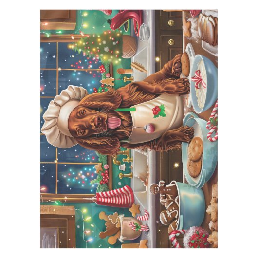 Irish Setter Holiday Baking: feestelijke kerstdage Tafelkleed (Voorkant)