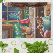 Irish Setter Holiday Baking: feestelijke kerstdage Theedoek (Gevouwen)