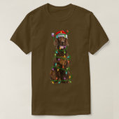 Irish Setter Hondenliefhebber Xmas Santa Hat Irish T-shirt (Design voorkant)
