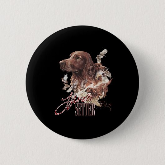 Irish Setter Hondenliefhebbers Ronde Button 5,7 Cm (Voorkant)